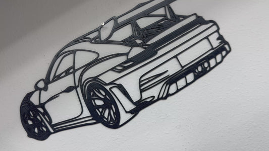 3D Printed Porshe GT3 RS Silhouette